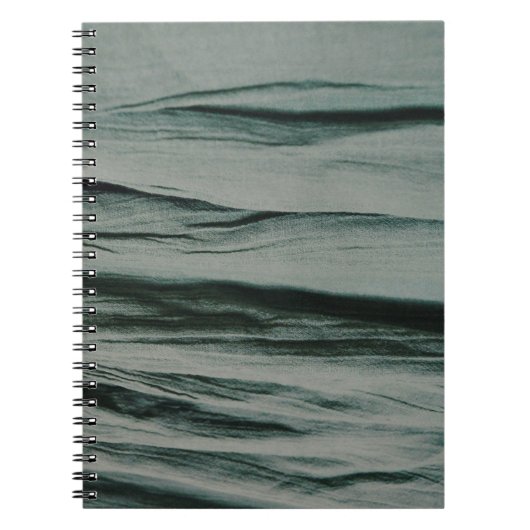 Witte en zwarte gestreepte textiel notitieboek (Voorkant)