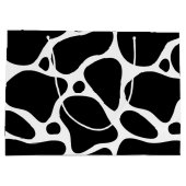 Witte en zwarte Giraffe Patroon Grote Gift Bag Groot Cadeauzakje (Achterkant)