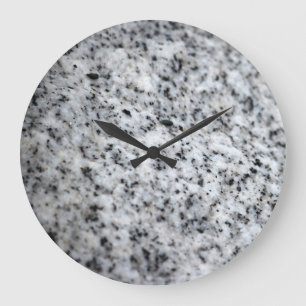 Witte en Zwarte Granieten Wandklok