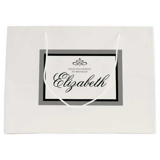 Witte en zwarte grote cadeautas (Voorkant)