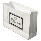 Witte en zwarte grote cadeautas (Voorkant Gekanteld)