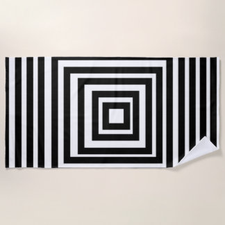Witte en zwarte handdoek