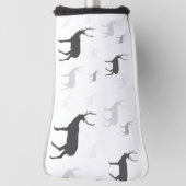 Witte en zwarte herten, silhouet, kussen golfheadcover (Draai 90)