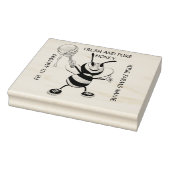 Witte en zwarte honingbijen 5x4 rubberstempel (Stempel)