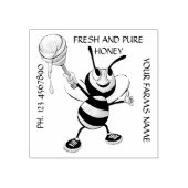 Witte en zwarte honingbijenrubberstempel rubberstempel (Afrduk)