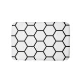 Witte en zwarte honingraat badmat (Voorkant)