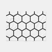 Witte en zwarte honingraat fleece deken (Voorkant (Horizontaal))