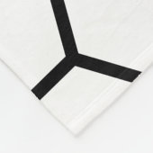 Witte en zwarte honingraat fleece deken (Hoek)