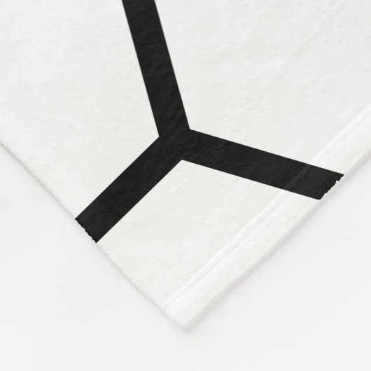 Witte en zwarte honingraat fleece deken (Hoek)