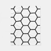 Witte en zwarte honingraat fleece deken (Voorkant)