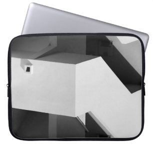 WITTE EN ZWARTE HOUTEN CABINET LAPTOP SLEEVE