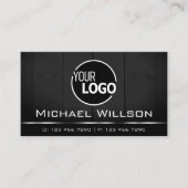 Witte en zwarte houten planken Hout Graan Kijk Log Visitekaartje (Voorkant)