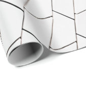 Witte en zwarte illustratie cadeaupapier (Rol Hoek)