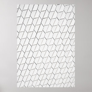Witte en zwarte illustratie poster