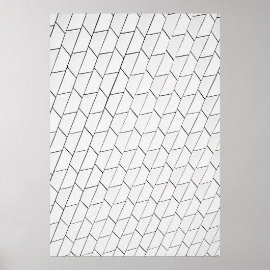 Witte en zwarte illustratie poster (Voorkant)