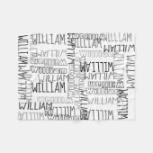 Witte en zwarte jongens gepersonaliseerde aangepas fleece deken (Voorkant (Horizontaal))