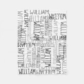 Witte en zwarte jongens gepersonaliseerde aangepas fleece deken (Voorkant)