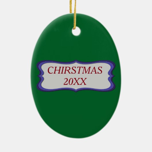 Witte en zwarte kat en rendierkerst Speelgoed Keramisch Ornament (Achterkant)