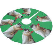 Witte en zwarte kat en rendierkerst Speelgoed Kerstboom Rok (Gekanteld)