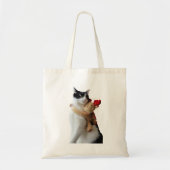 Witte en zwarte kat en rendierkerst Speelgoed Tote Bag (Voorkant)