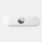 Witte en zwarte kat Yin-Yang - Kies achterkleur Persoonlijk Skateboard (Horizontaal)