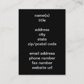 Witte en zwarte katten in maanlicht visitekaartje (Achterkant)