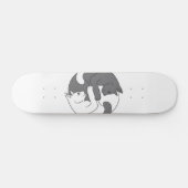 Witte en zwarte kattenknuffel - Kies achtergrondkl Persoonlijk Skateboard (Horizontaal)