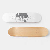Witte en zwarte kattenknuffel - Kies achtergrondkl Persoonlijk Skateboard (Horizontaal)