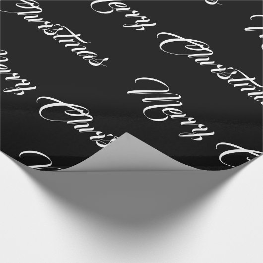 Witte en zwarte kerst - cadeaupapier (Hoek)