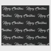 Witte en zwarte kerst - cadeaupapier (Vlak)