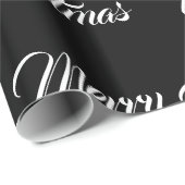 Witte en zwarte kerst - cadeaupapier (Rol Hoek)