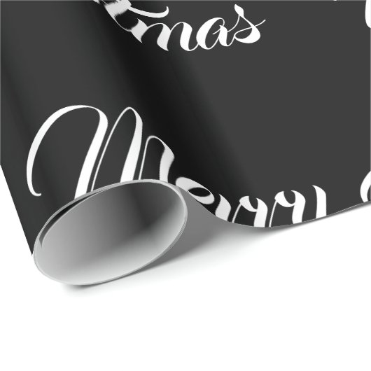 Witte en zwarte kerst - cadeaupapier (Rol Hoek)