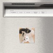 Witte en zwarte Kittens Magneet (Insitu (Vaatwasser))