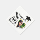 Witte en zwarte klasse van 2025 Afstuderen Afstude Servet (Hoek)