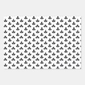 Witte en zwarte klaver inpakpapier vel (Voorkant 2)