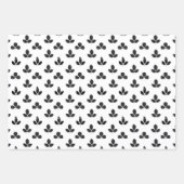 Witte en zwarte klaver inpakpapier vel (Voorkant)