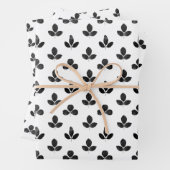 Witte en zwarte klaver inpakpapier vel (In situ)