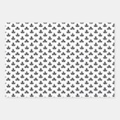 Witte en zwarte klaver inpakpapier vel (Voorkant 3)