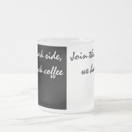 Witte en zwarte koffie matglas koffiemok