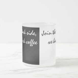 Witte en zwarte koffie matglas koffiemok