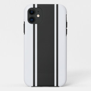 Witte en zwarte koolstofvezel iPhone 5 Hoesje