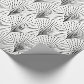 Witte en zwarte kunst-deco naadloze patronen cadeaupapier (Hoek)