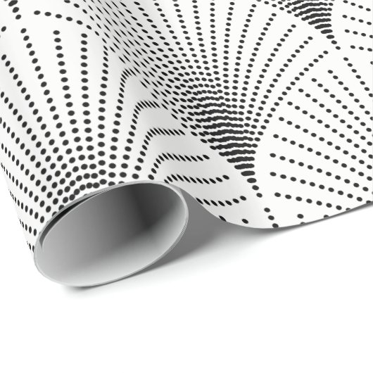 Witte en zwarte kunst-deco naadloze patronen cadeaupapier (Rol Hoek)