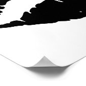 Witte en zwarte lippenstift kus poster (Hoek)