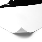 Witte en zwarte lipstick Kiss Poster (Hoek)