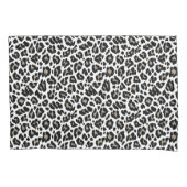 Witte en zwarte luipaard print kussensloop (Voorkant)