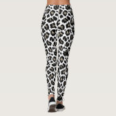Witte en zwarte luipaard print leggings (Achterkant)