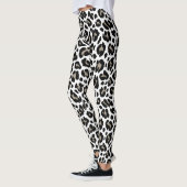 Witte en zwarte luipaard print leggings (Links)