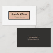 Witte en zwarte make-up artiest Salon Glitter Visitekaartje (Voorkant / Achterkant)