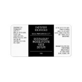 Witte en zwarte moderne druppelaar flesetiket etiket (Voorkant)